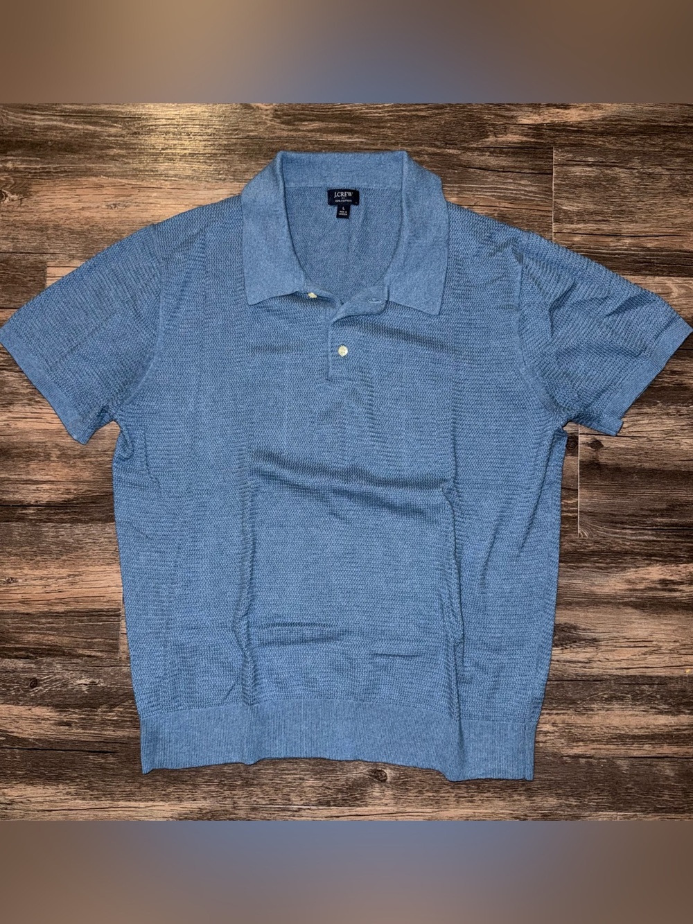 J-Crew blue knit sweater polo